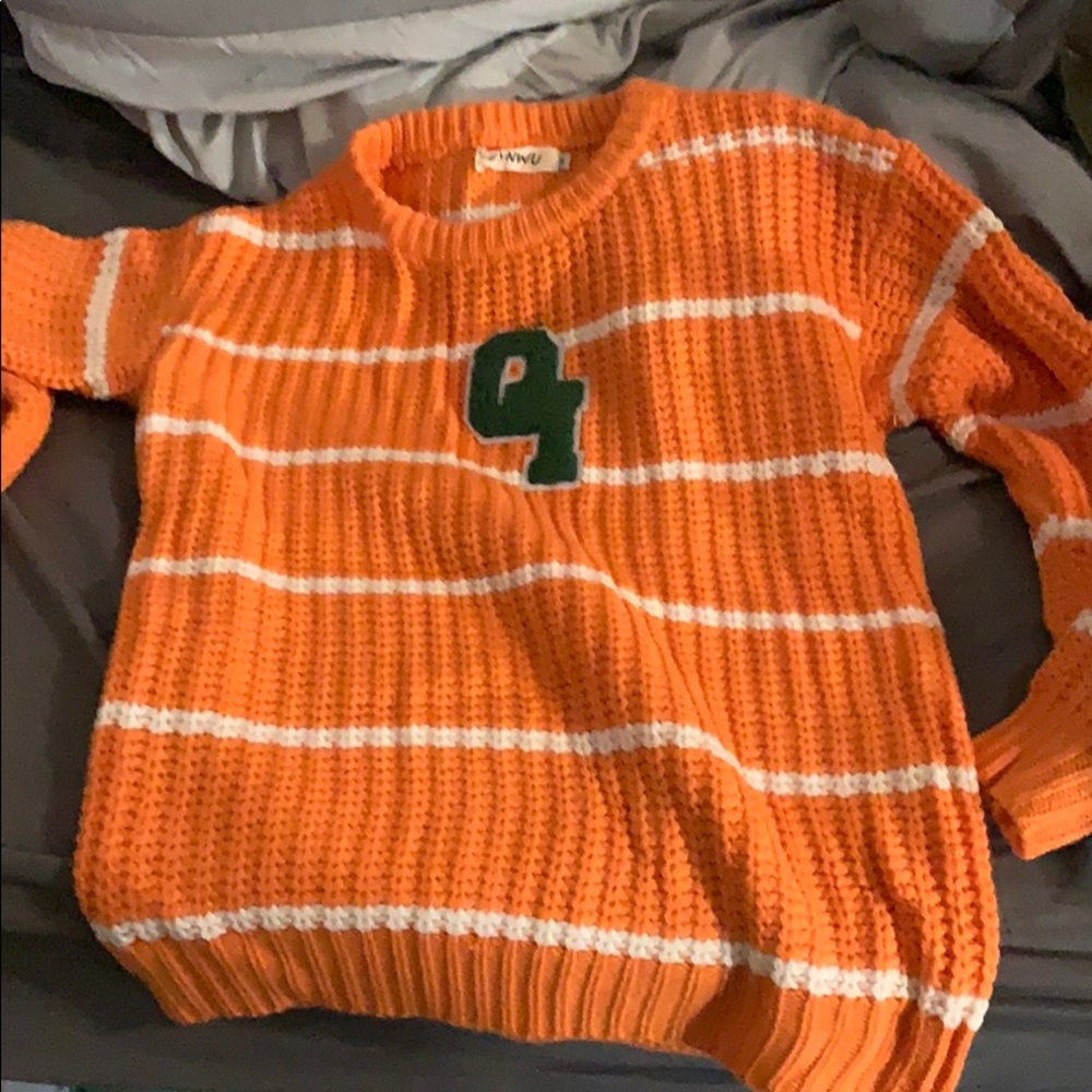 Orange sweater bought in Korea